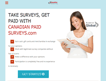 Tablet Screenshot of canadianpaidsurveys.com